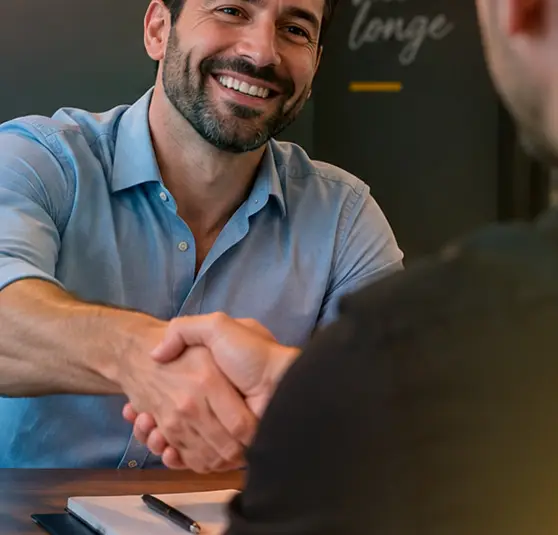 Aperto de mão entre cliente e consultor da Ekoala Marketing Digital